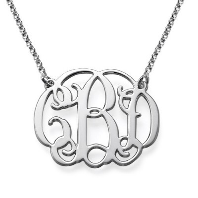 Silver Celebrity Style Monogram Necklace - Custom Jewellery By All Uniqueness