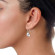 Your Story in Silver: Dangling Heart Initial Earrings by All Uniqueness