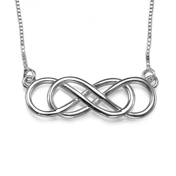 Silver Double Infinity Necklace - Custom Jewellery By All Uniqueness