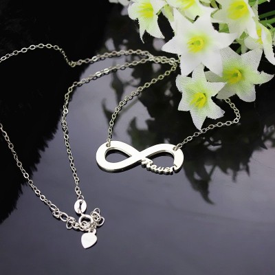 Silver Infinity Name Necklace - Custom Jewellery By All Uniqueness