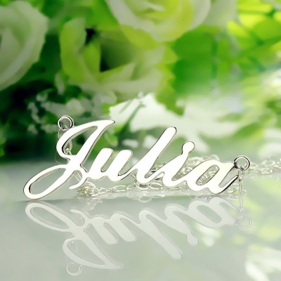 Classic Name Necklace in Silver - Custom Jewellery By All Uniqueness