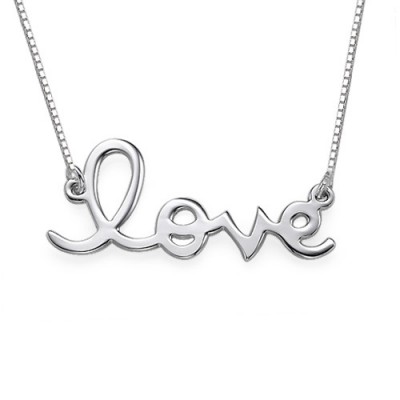 Love Necklace in Silver - Custom Jewellery By All Uniqueness