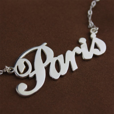 Custom Name Necklace Silver "Paris" - Custom Jewellery By All Uniqueness