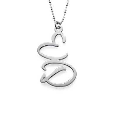 Two Initial Necklace in Silver - Custom Jewellery By All Uniqueness