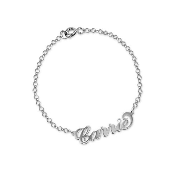 Silver and Crystal Name Bracelet/Anklet - Custom Jewellery By All Uniqueness