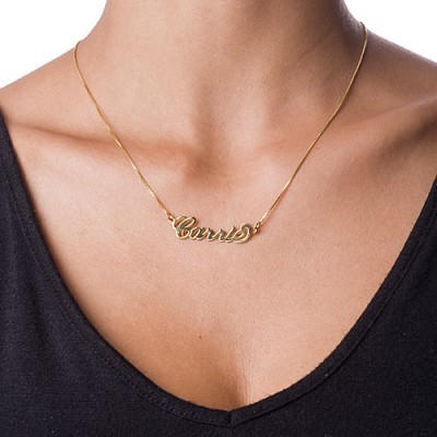 Small Gold or Silver Carrie Name Necklace - Custom Jewellery By All Uniqueness