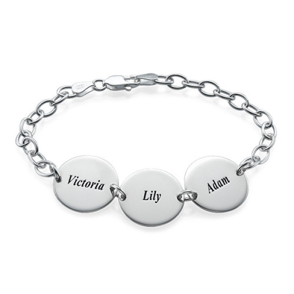 Special Gift for Mum - Disc Name Bracelet/Anklet - Custom Jewellery By All Uniqueness