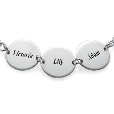 Special Gift for Mum - Disc Name Bracelet/Anklet - Custom Jewellery By All Uniqueness