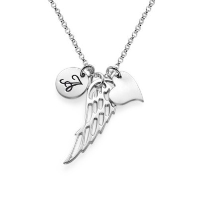 Silver Angel Wing Necklace - Custom Jewellery By All Uniqueness