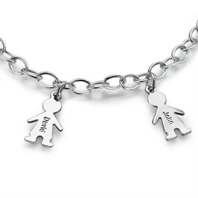 Silver Engraved Mothers Day Bracelet/Anklet - Custom Jewellery By All Uniqueness