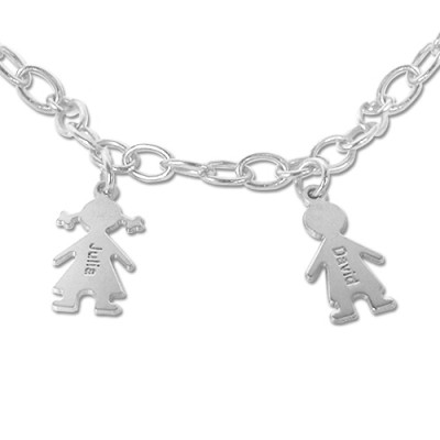 Silver Engraved Mothers Day Bracelet/Anklet - Custom Jewellery By All Uniqueness