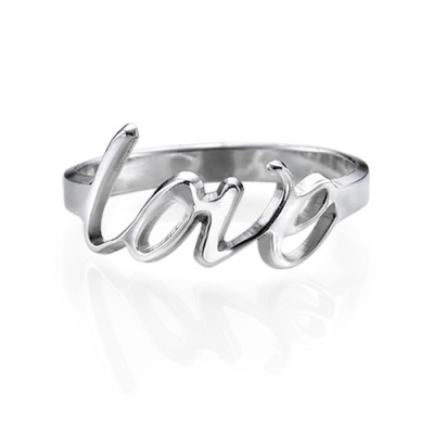 Silver Love Ring - Custom Jewellery By All Uniqueness