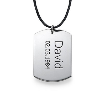 Silver Men s "Dog Tag" Necklace - Custom Jewellery By All Uniqueness