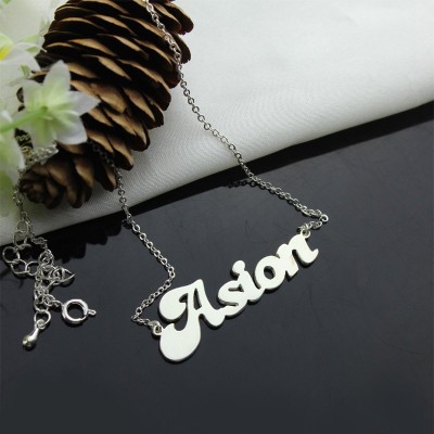 Ghetto Name Necklace Silver - Custom Jewellery By All Uniqueness