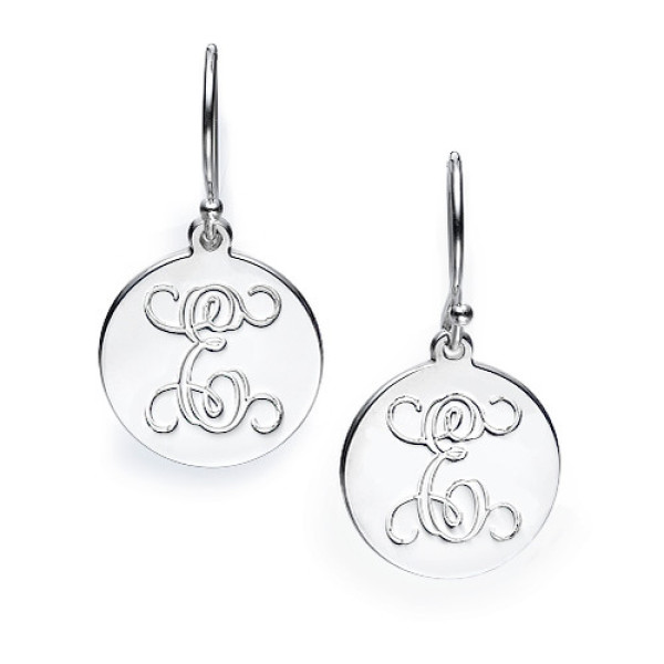 Silver Initial Earrings - Custom Jewellery By All Uniqueness
