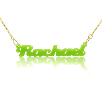 Custom Colorful Acrylic Name Necklace - Custom Jewellery By All Uniqueness