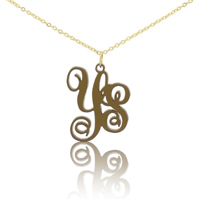 Acrylic Vine Monogram Two Initials Necklace - Custom Jewellery By All Uniqueness