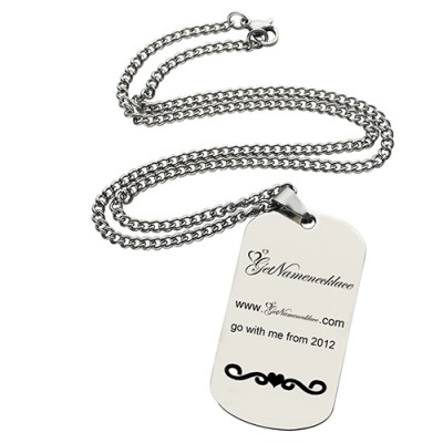 Logo and Brand Design Dog Tag Necklace - Custom Jewellery By All Uniqueness