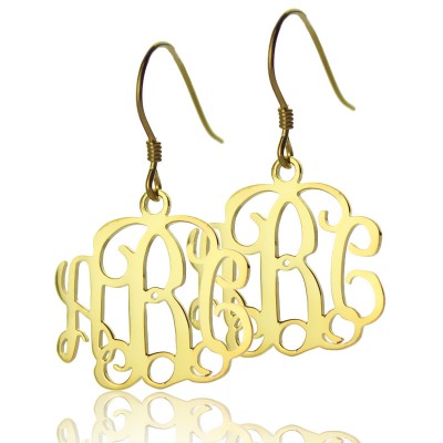 Gold Monogram Earring - Custom Jewellery By All Uniqueness