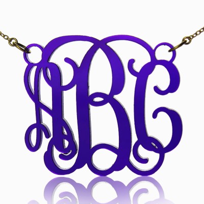 Cut Out Acrylic Monogram Necklace - Custom Jewellery By All Uniqueness