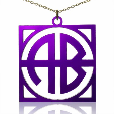 Colorful Acrylic Block Monogram Necklace - Custom Jewellery By All Uniqueness