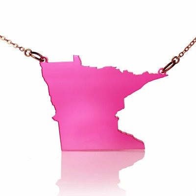 Acrylic Minnesota State Necklace America Map Necklace - Custom Jewellery By All Uniqueness