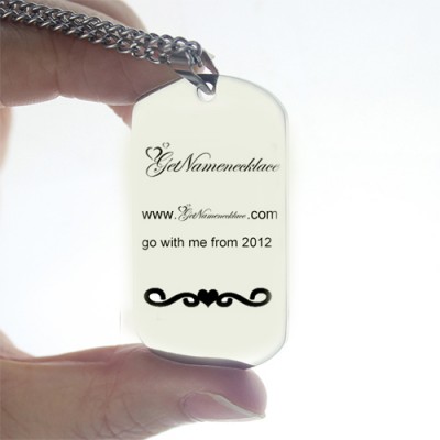Logo and Brand Design Dog Tag Necklace - Custom Jewellery By All Uniqueness