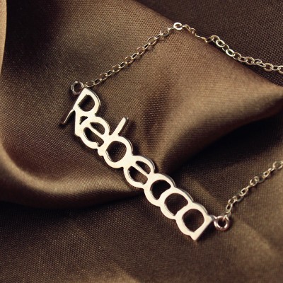 Rose Gold Plated Rebecca Style Name Necklace - Custom Jewellery By All Uniqueness
