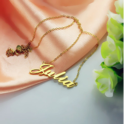 Gold Julia Style Name Necklace - Custom Jewellery By All Uniqueness