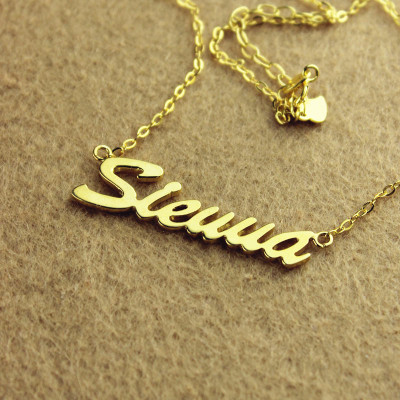 Gold Plated Sienna Style Name Necklace - Custom Jewellery By All Uniqueness