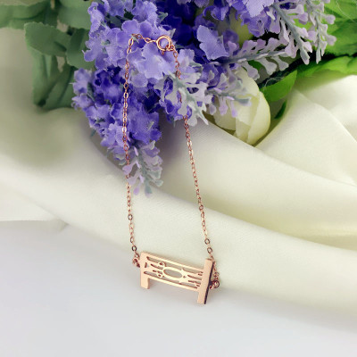 Personal Rose Gold Plated 925 Silver 3 Initials Monogram Bracelet/Anklet - Custom Jewellery By All Uniqueness