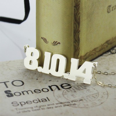 Silver Number Name Necklace Unique Men Jewellery - Custom Jewellery By All Uniqueness