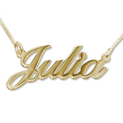 Gold or Silver Classic Name Necklace - Custom Jewellery By All Uniqueness