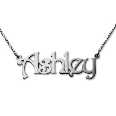 Harrington Style Silver Name Necklace - Custom Jewellery By All Uniqueness