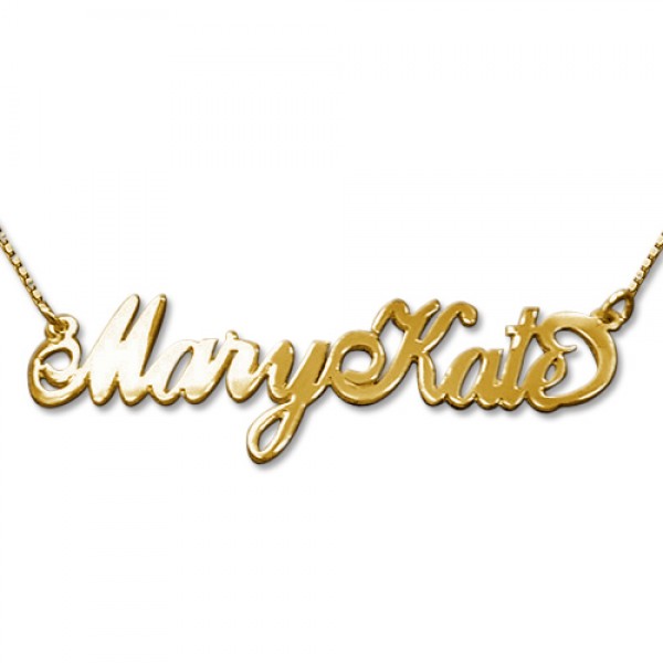 2 Capital Letters Gold Name Necklace - Custom Jewellery By All Uniqueness