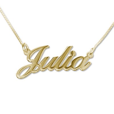 Small Gold or Silver Classic Name Necklace - Custom Jewellery By All Uniqueness