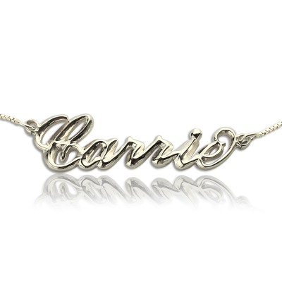 3D Carrie Name Necklace Silver - Custom Jewellery By All Uniqueness