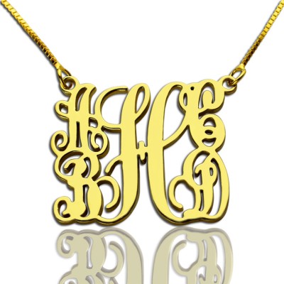 Gold Plated Family Monogram Necklace With 5 Initials - Custom Jewellery By All Uniqueness