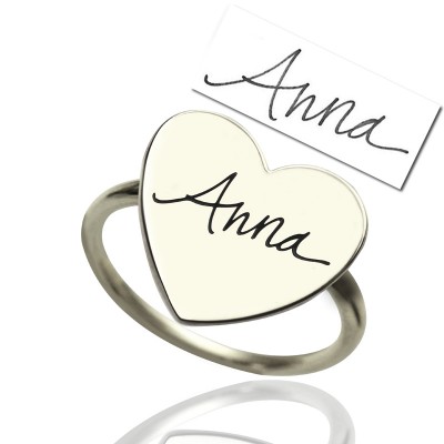 Signature Ring Handwriting Silver - Custom Jewellery By All Uniqueness