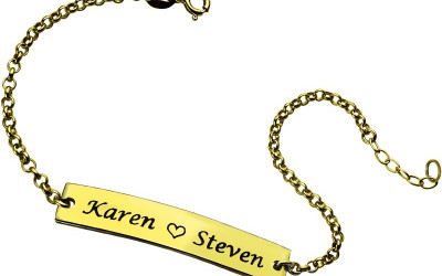 Crafting Stories: Your Engraved Couple Bar Bracelet Journey