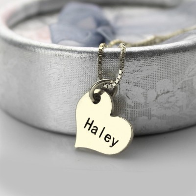 Couples Name Dog Tag Necklace Set with Cut Out Heart - Custom Jewellery By All Uniqueness
