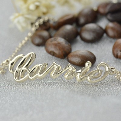 Silver Women s Name Bracelet Carrie Style - Custom Jewellery By All Uniqueness