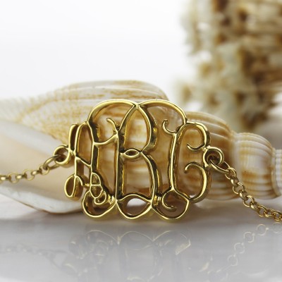Gold Plated Celebrity Monogram Bracelet - Custom Jewellery By All Uniqueness