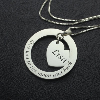 Custom Promise Necklace with Name Phrase Silver - Custom Jewellery By All Uniqueness