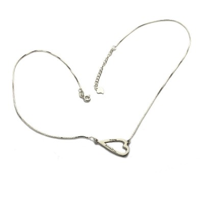 Love Jewellery Set- Open Heart Name Necklace Bracelet - Custom Jewellery By All Uniqueness