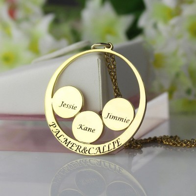 Mothers Family Name Pendant In Gold - Custom Jewellery By All Uniqueness