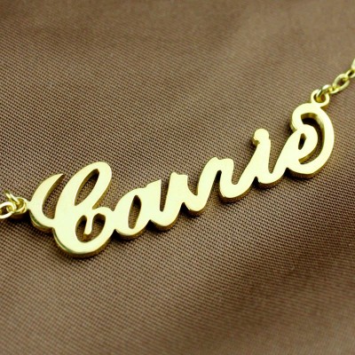 Carrie Name Necklace Gold - Custom Jewellery By All Uniqueness