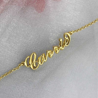 Custom Women s Name Bracelet Gold Plated - Custom Jewellery By All Uniqueness