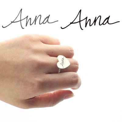 Signature Ring Handwriting Silver - Custom Jewellery By All Uniqueness