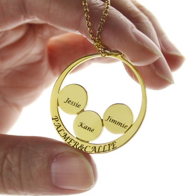 Mothers Family Name Pendant In Gold - Custom Jewellery By All Uniqueness